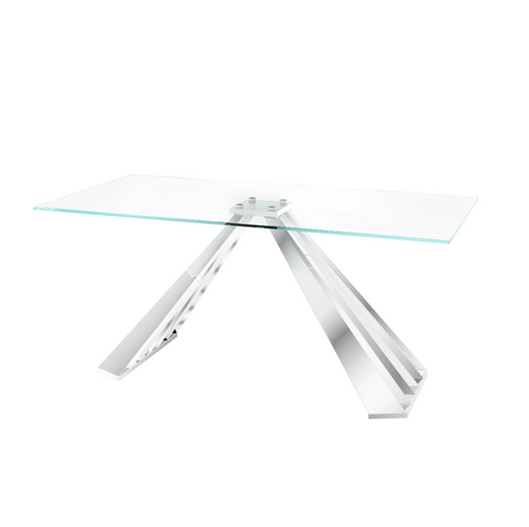 Alvaro 180cm Glass Dining Table