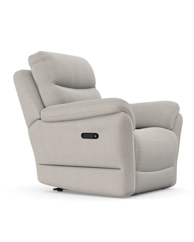 Anderson Chair Power Swivel with Head Tilt in Fabric Darwin Silver