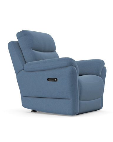 Anderson Chair Power Swivel with Head Tilt in Fabric Darwin Sky