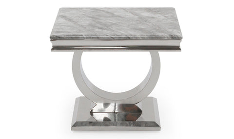 Arianna Grey Marble Lamp Table