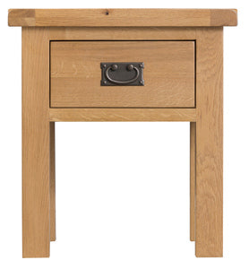 County Oak Lamp Table with Drawer