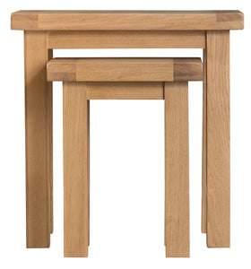 County Oak Nest of 2 Tables