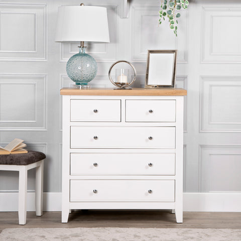 Easterly White 2 Over 3 Chest of Drawers
