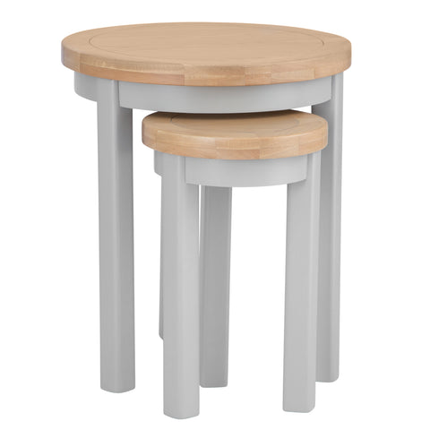 Easterly Grey Round Nest of 2 Tables