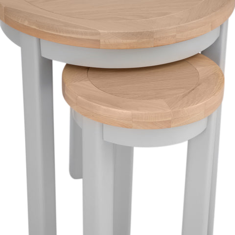 Easterly Grey Round Nest of 2 Tables