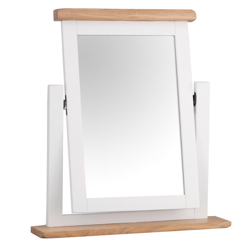 Easterly White Dressing Table Trinket Mirror