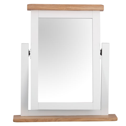 Easterly White Dressing Table Trinket Mirror