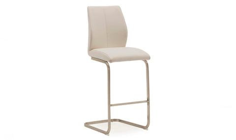 Irma Bar Chair Brushed Steel Taupe