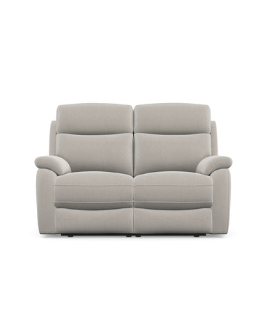 Kendra 2 Seater Manual Recliner Sofa in Fabric Darwin Silver