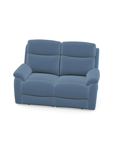 Kendra 2 Seater Manual Recliner Sofa in Fabric Darwin Sky
