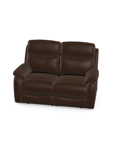 Kendra 2 Seater Sofa Manual Recliner in Leather Dolce Coffee
