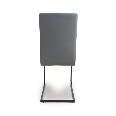 Loft Grey Dining Chair Black Leg