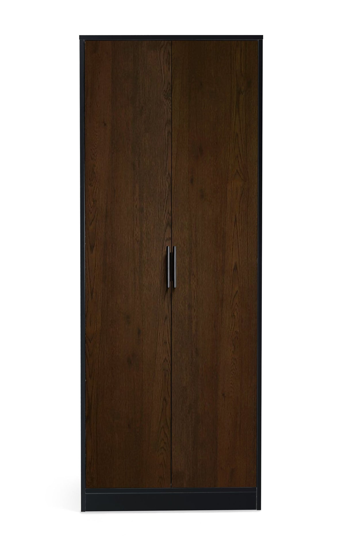 Julian Bowen Wardrobes Alba 2 Door Wardrobe - Walnut/Black