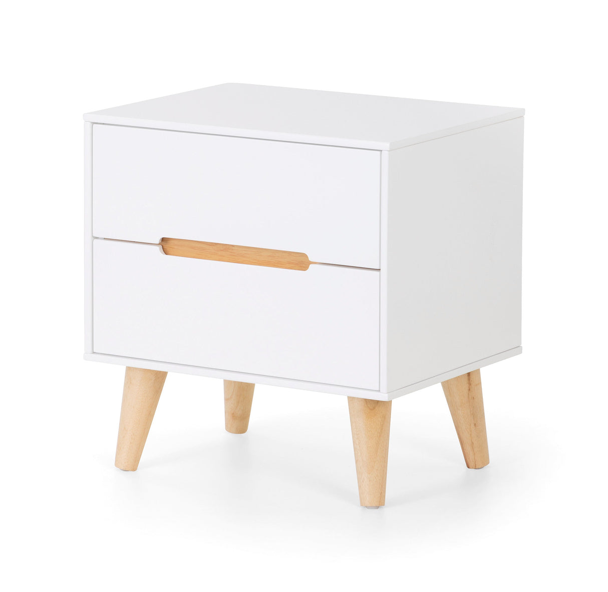 Julian Bowen Bedside Alicia 2 Drawer Bedside - White