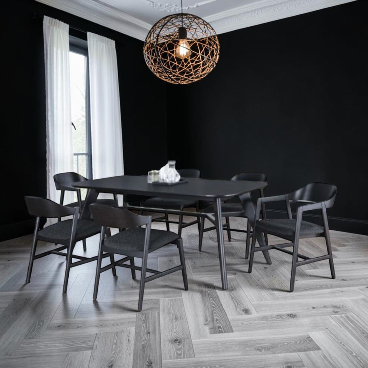 Your Home Furniture of Newark Annaghmore Carrington Dining Set in Black Oak