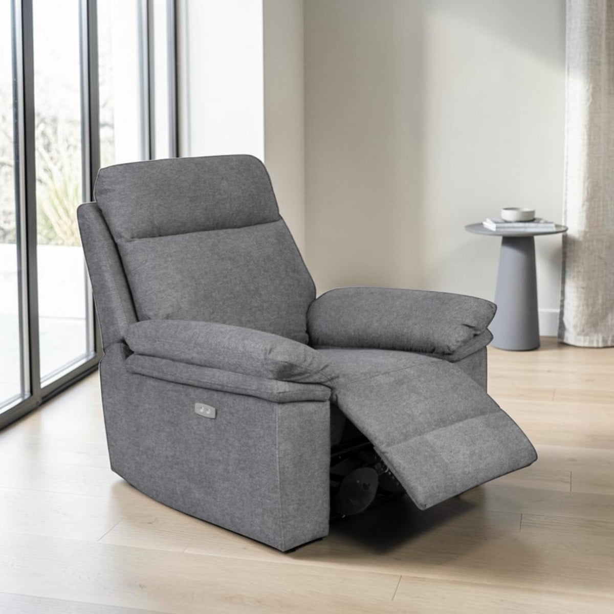 Your Home Furniture of Newark Annaghmore Horizon Electric Reclining Chair in Dark Grey