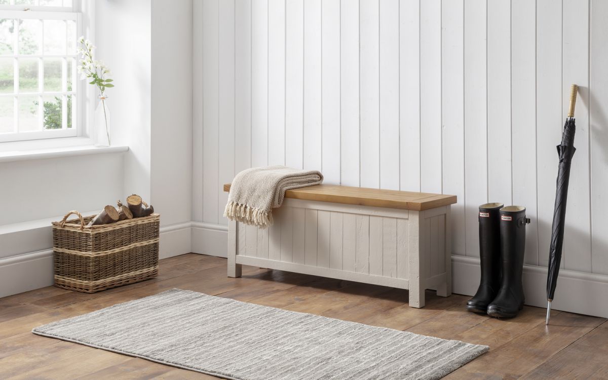 Julian Bowen Benches Aspen Storage Bench - Grey Wash