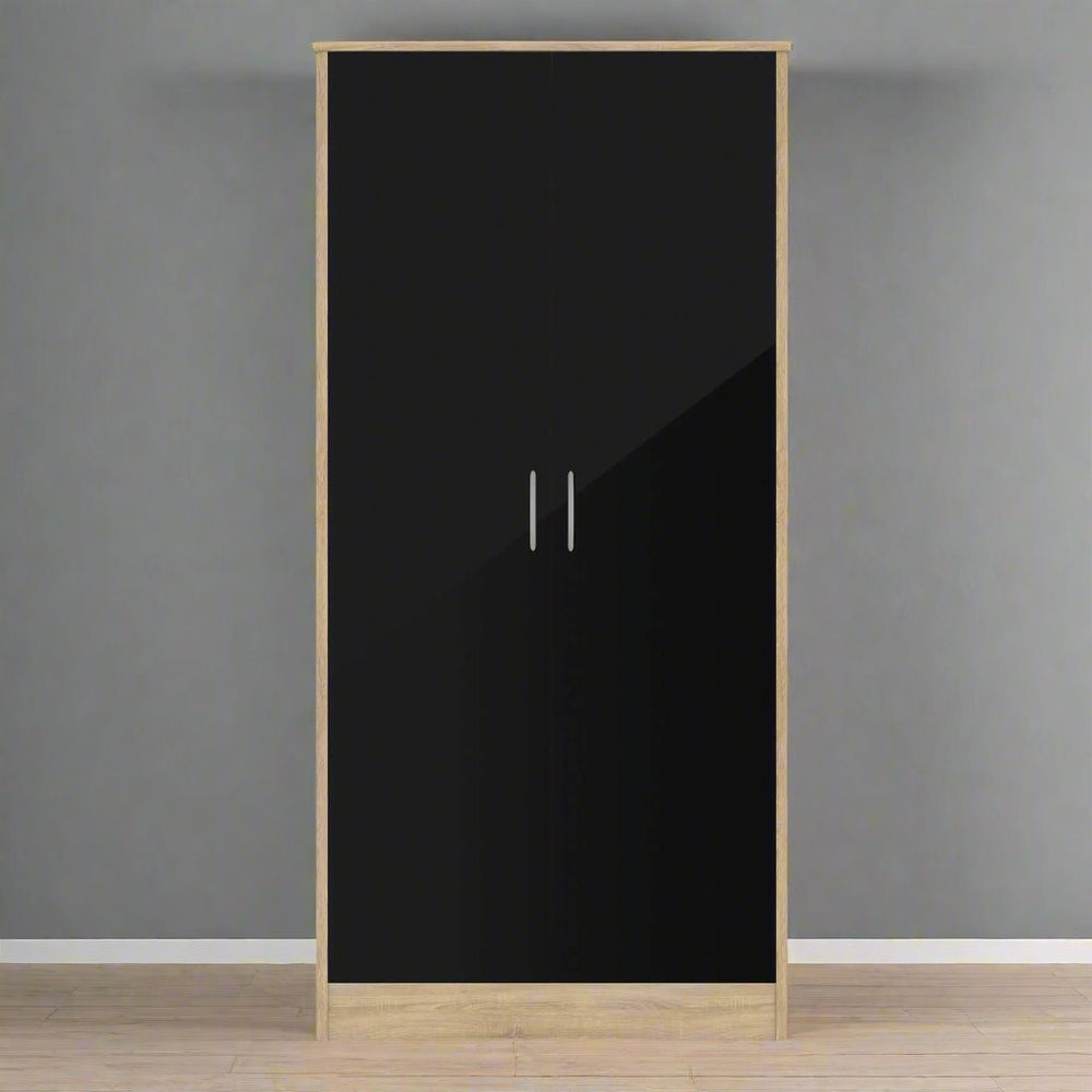 Heartlands Furniture Wardrobe Bardalona Wardrobe Black Gloss