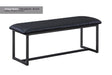 Baumhaus Dining Bench Baumhaus Urban Elegance Antiqued Black Leather Dining Bench
