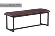 Baumhaus Dining Bench Baumhaus Urban Elegance Antiqued Brown Leather Dining Bench
