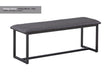 Baumhaus Dining Bench Baumhaus Urban Elegance Antiqued Grey Leather Dining Bench
