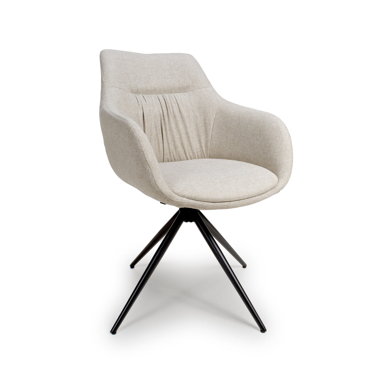 Furniture Link Dining Bench Natural / 2 Chairs Boden Easy Clean Fabric Carver Chair (Sold in Pairs)