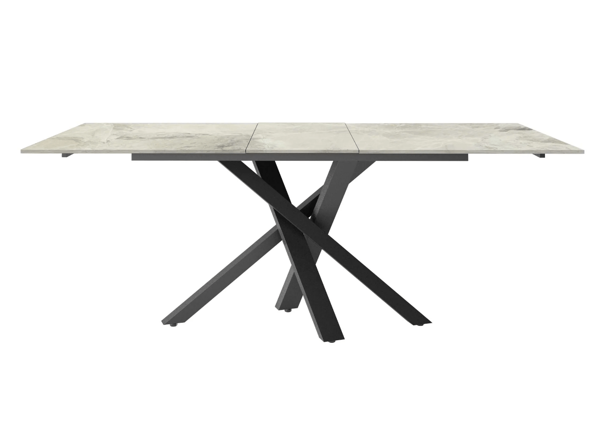 Torelli Dining Table DefaultTitle Brando Gloss Ceramic Auto-Rise Extending Dining Table Grey 160 to 200cm