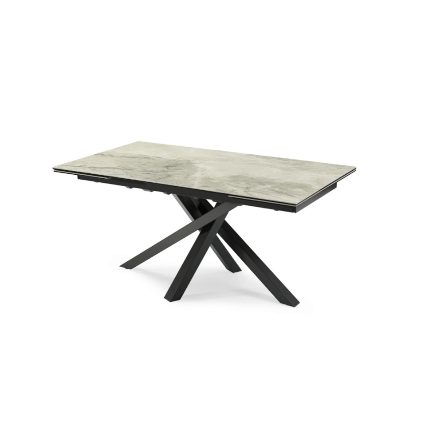 Torelli Dining Table DefaultTitle Brando Gloss Ceramic Auto-Rise Extending Dining Table Grey 160 to 200cm