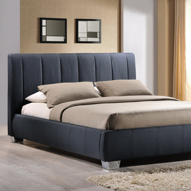 Time Living Bed Frame Double 135cm / Grey Braunston Fabric Bed Frame