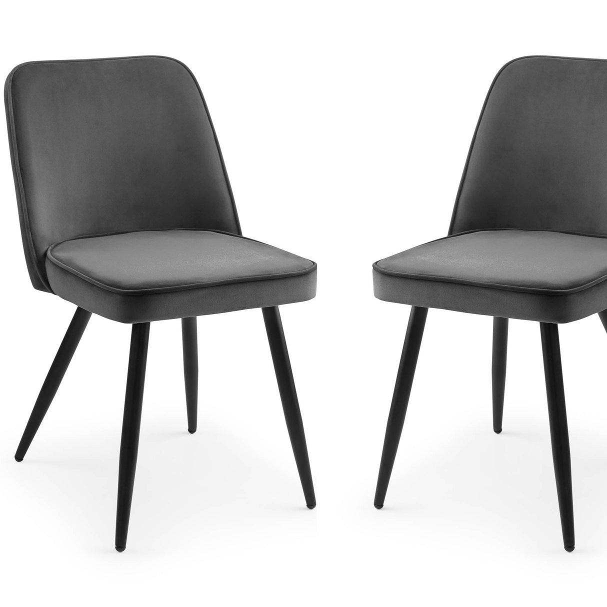 Julian Bowen Dining Chairs Burgess Dining Chairs - Grey - Sold in pairs