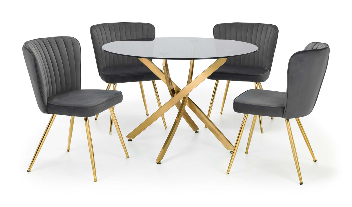 Julian Bowen Dining Chairs Cannes Dining Chairs - Grey - Sold in pairs