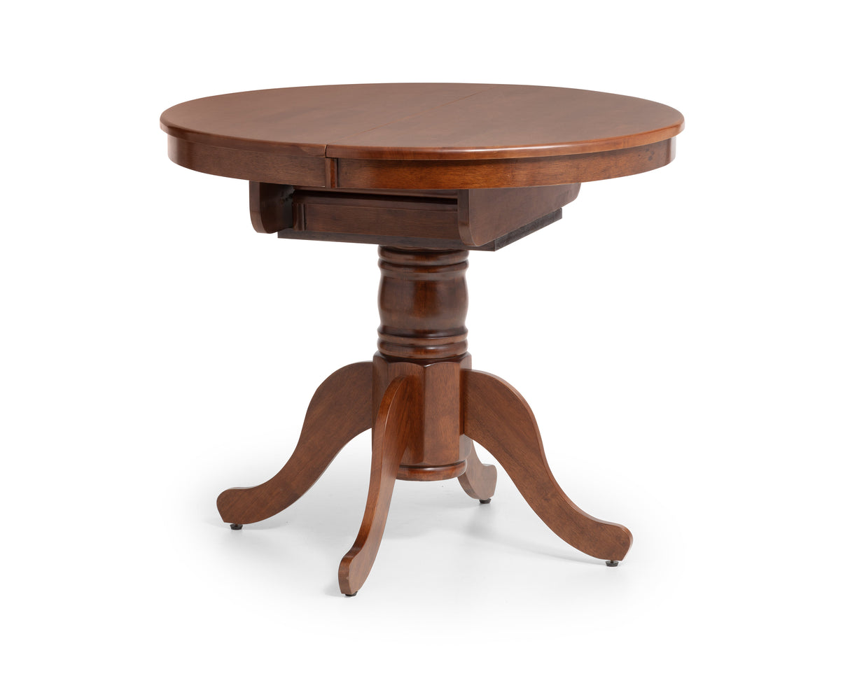 Julian Bowen Dining Tables Canterbury Round To Oval Extending Table - Mahogany