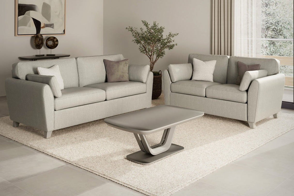 Vida Living 3 Seater Sofa Cantrell Light Grey 3 Seater Sofa