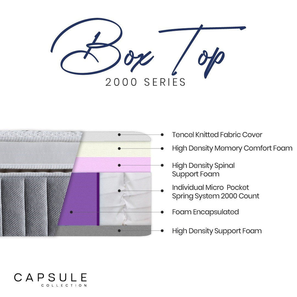 Julian Bowen Roll Packed Mattress Capsule 2000 Box Top Mattress - Julian Bowen