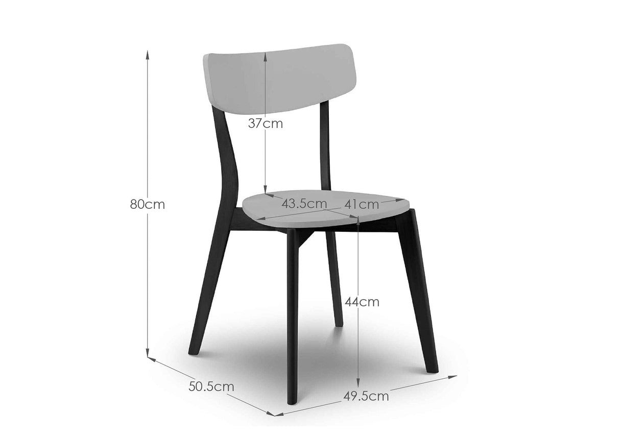 Julian Bowen Dining Chairs Casa Dining Chairs Grey/Black - Sold in fours