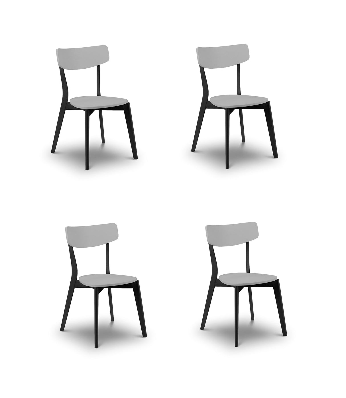 Julian Bowen Dining Chairs Casa Dining Chairs Grey/Black - Sold in fours