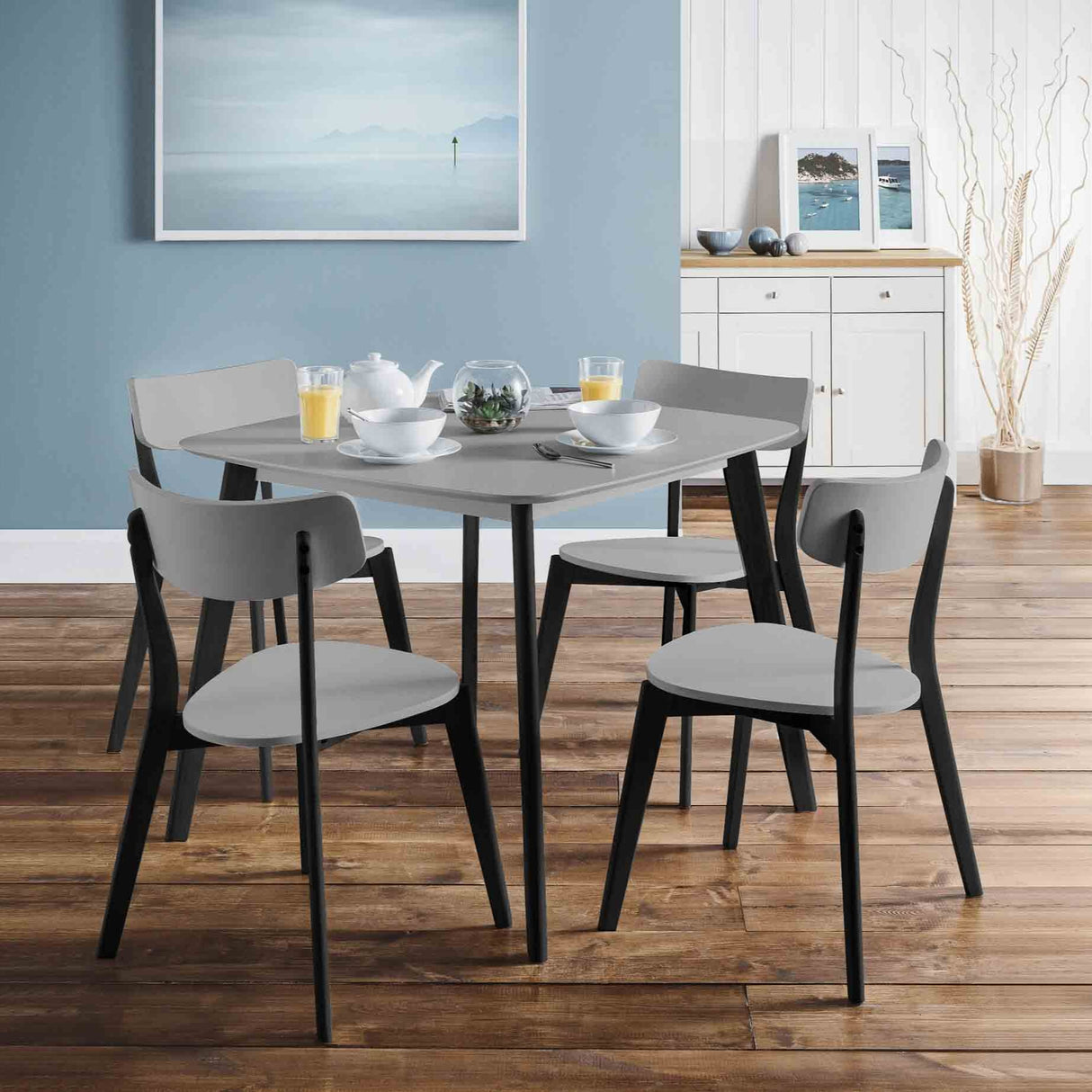 Julian Bowen Dining Chairs Casa Dining Chairs Grey/Black - Sold in fours