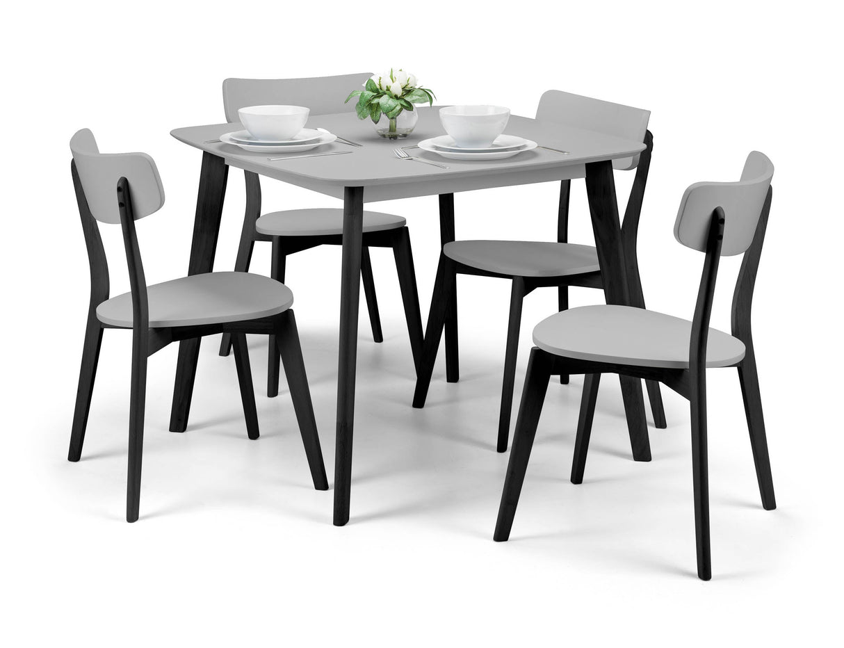 Julian Bowen Dining Chairs Casa Dining Chairs Grey/Black - Sold in fours