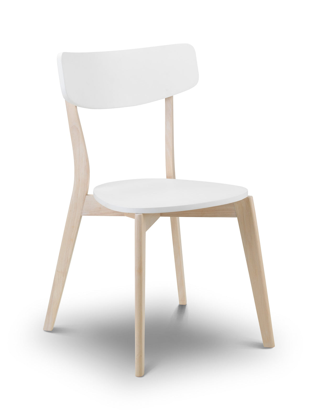Julian Bowen Dining Chairs Casa Dining Chairs White/Oak - Sold in fours