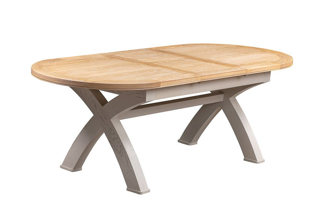 Your Home Style Dining Table Chatterton Painted 180/230 Oval Cross Leg Extending Dining Table