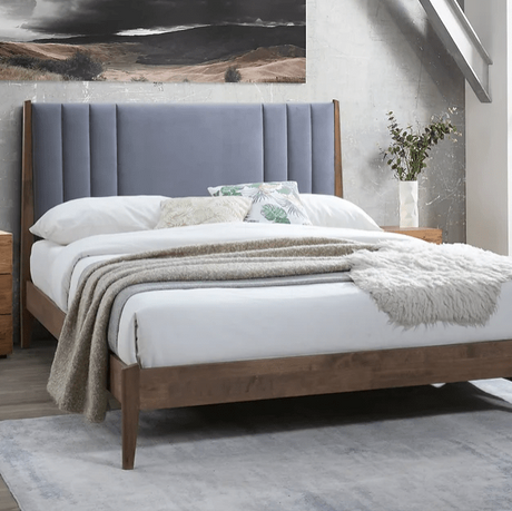 Time Living Bed Frame Cheslyn Fabric & Wooden Bed Frame