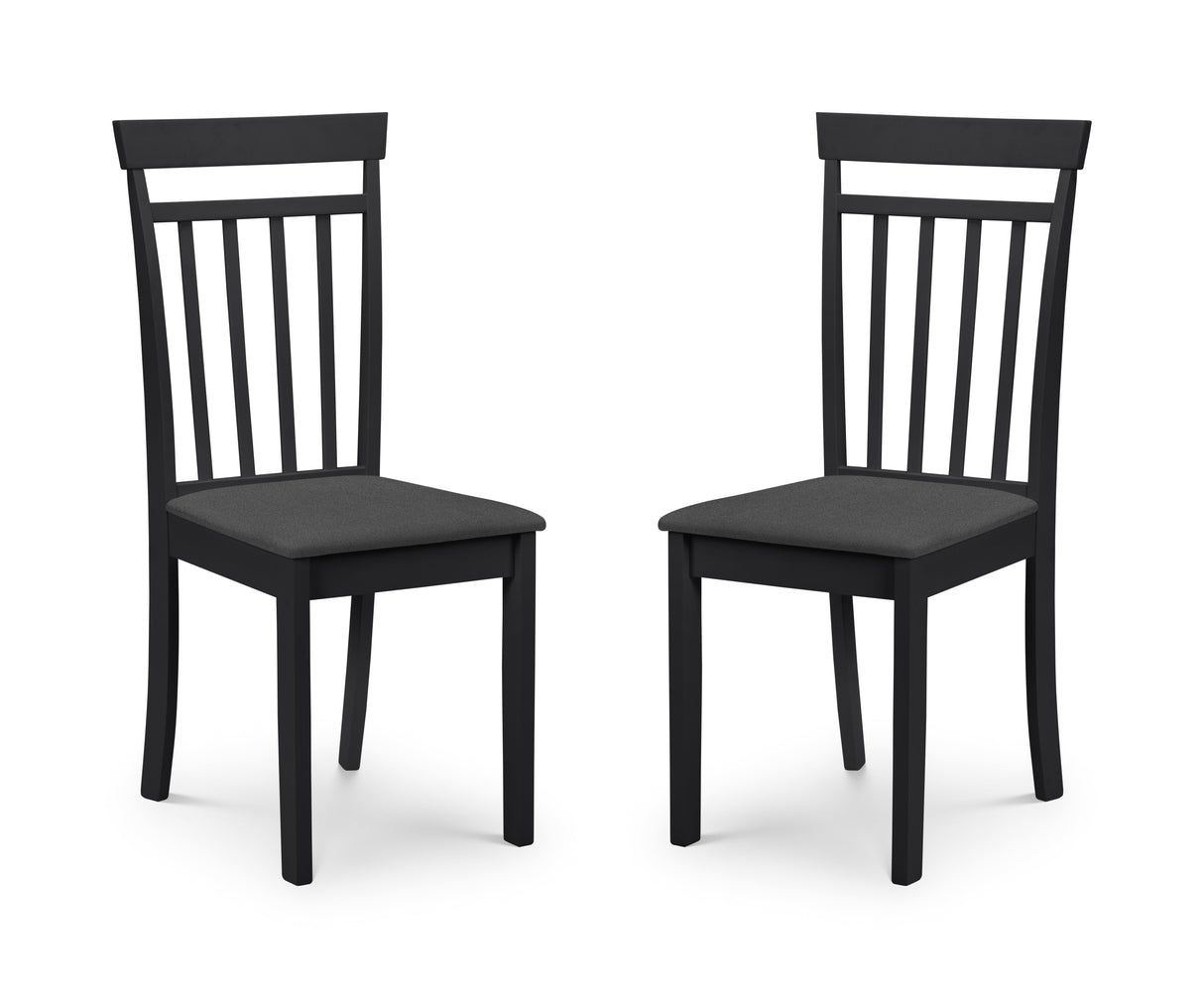 Julian Bowen Dining Chairs Coast Black Dining Chairs - Sold in pairs