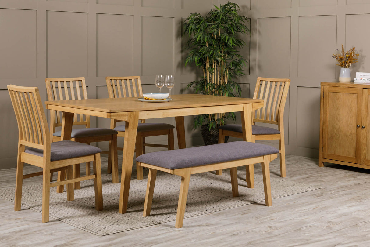 Vida Living Dining Table Cooper 160cm Oak Dining Table