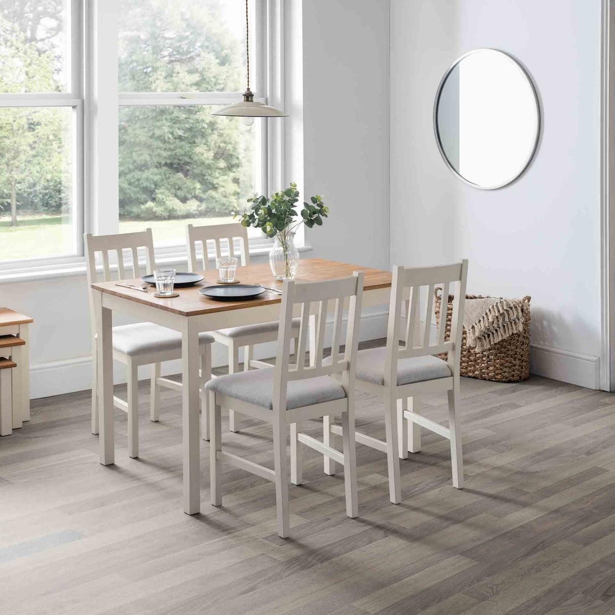 Julian Bowen Dining Chairs Coxmoor Dining Chairs - Ivory - Sold in pairs