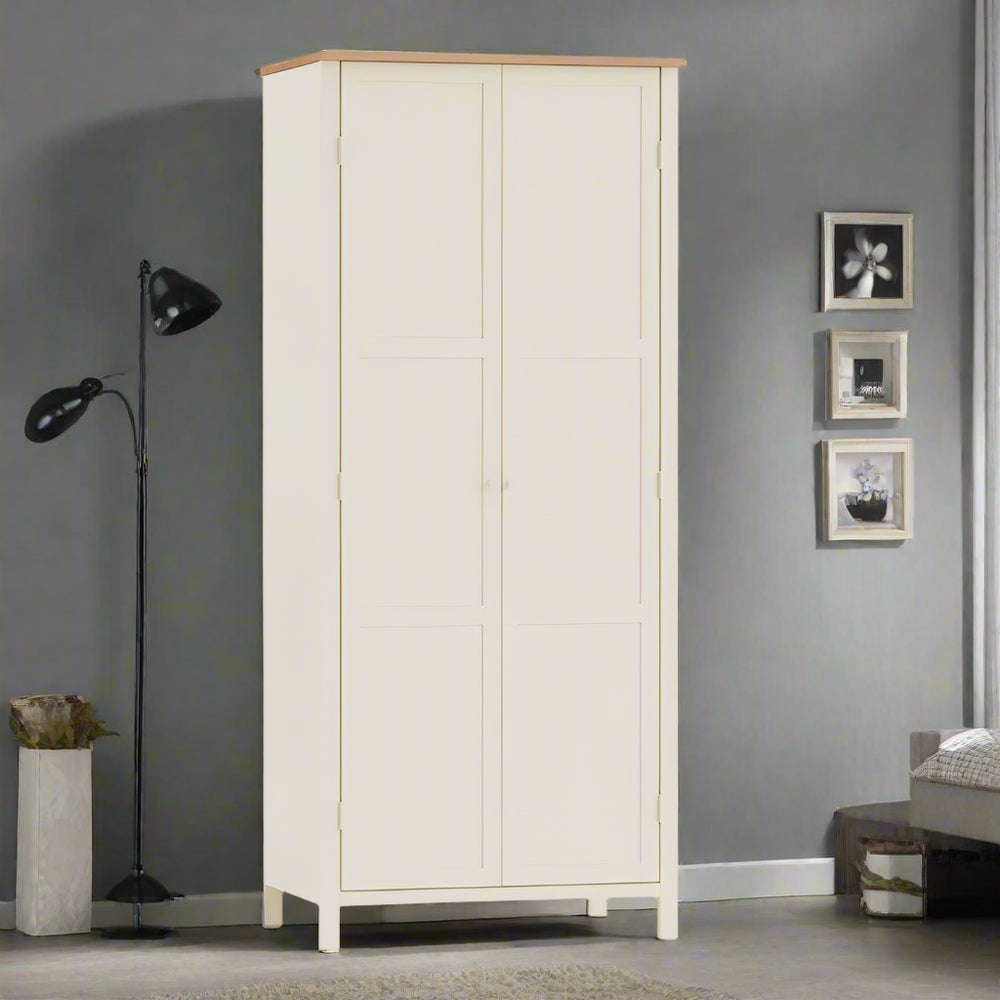 Julian Bowen Wardrobes Coxmoor Wardrobe - Ivory and Oak