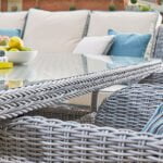 Daro Garden Dining Table DefaultTitle Daro Santorini Garden Dining Table 140cm Glass Table Top