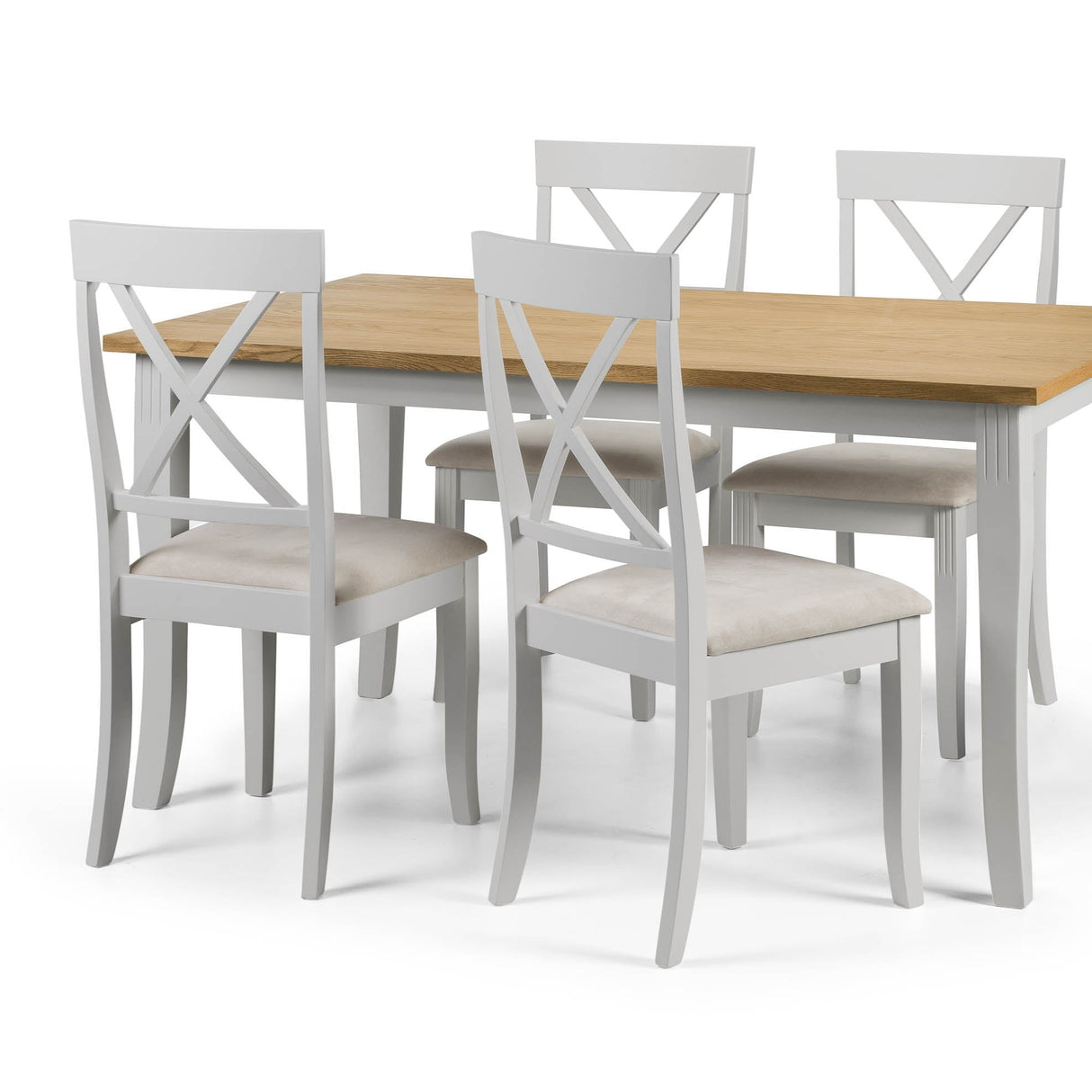 Julian Bowen Dining Chairs Davenport Elephant Grey Dining Chairs - Sold in pairs