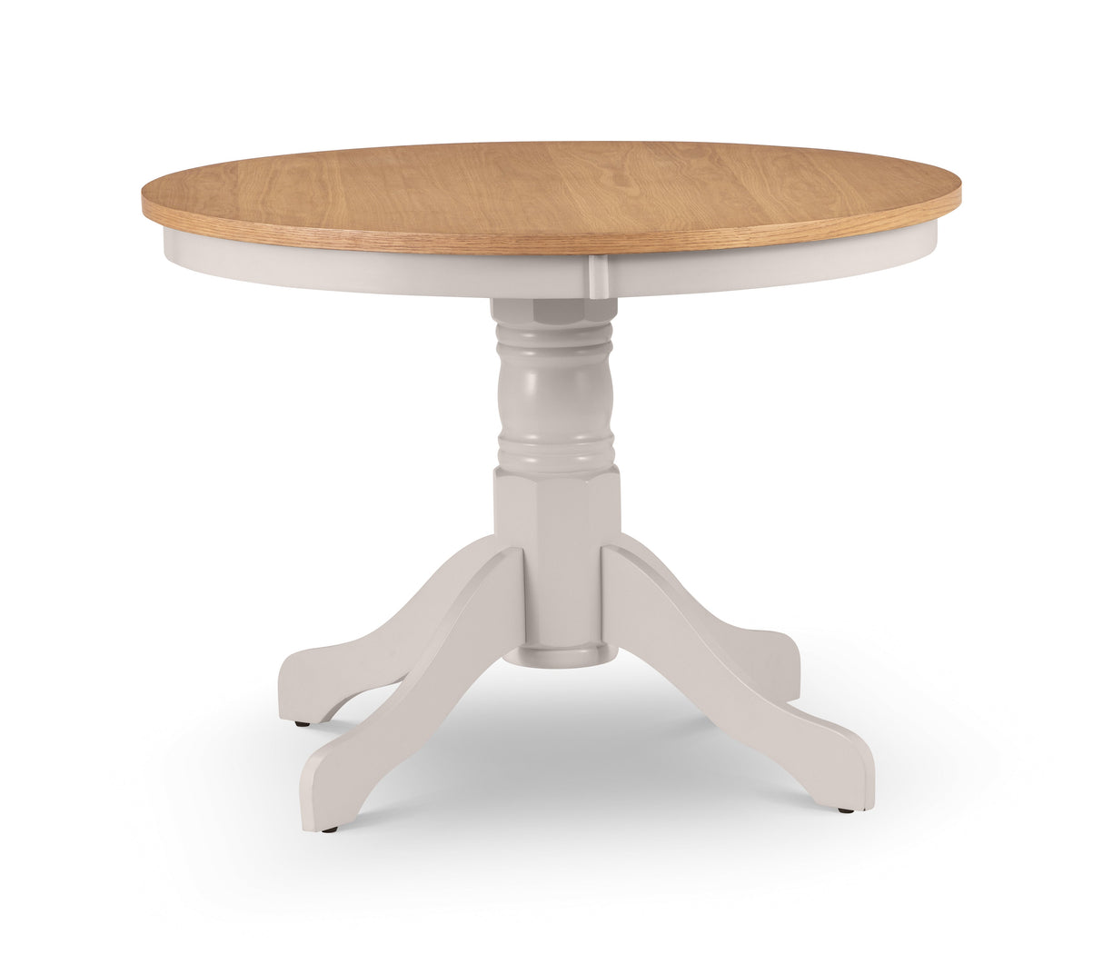Julian Bowen Dining Tables Davenport Oak/Elephant Grey Round Pedestal Table