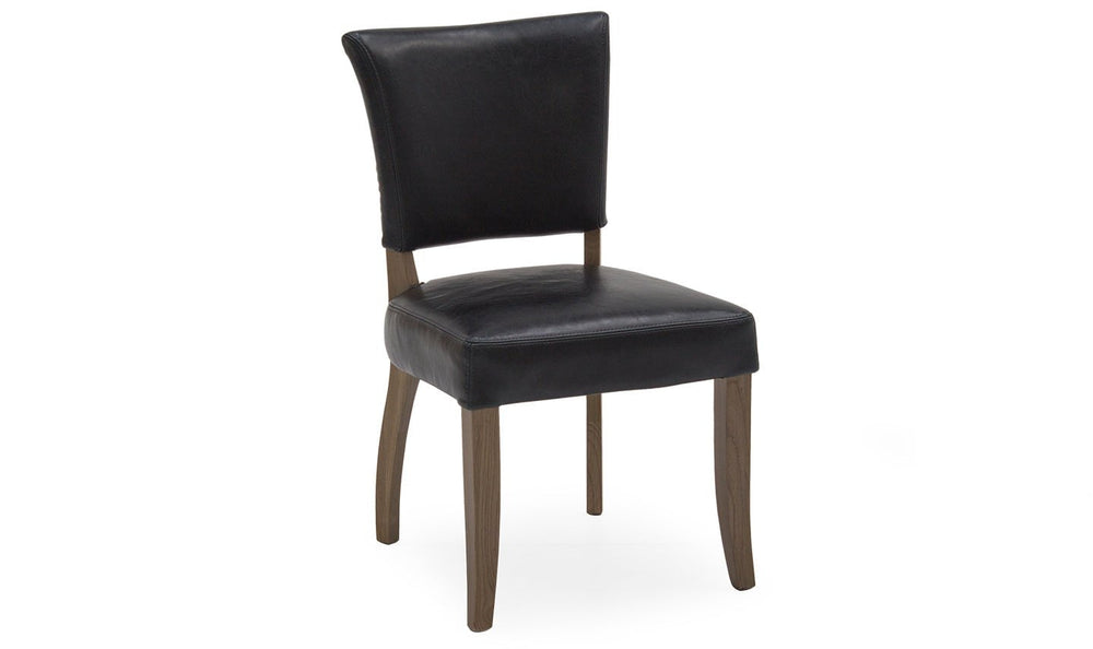 Vida Living Dining Chair Ink Blue Duke Leather Dining Chair