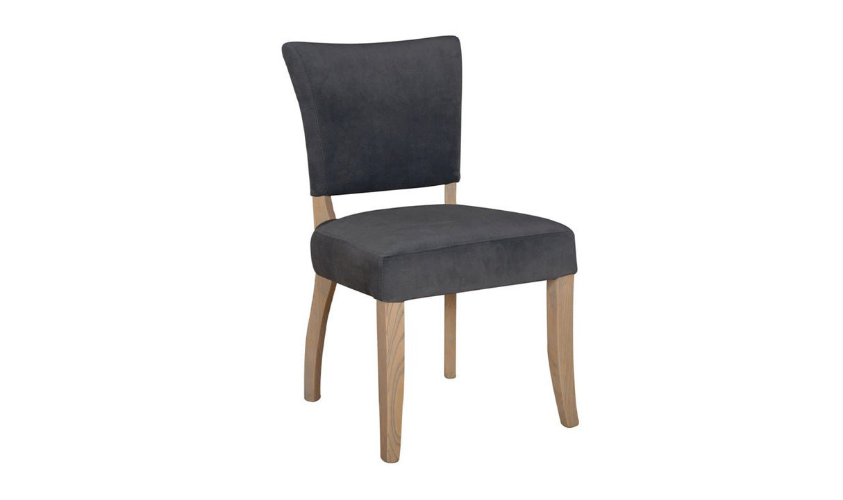 Vida Living Dining Chair Dark Grey Duke Plush Dining Chair